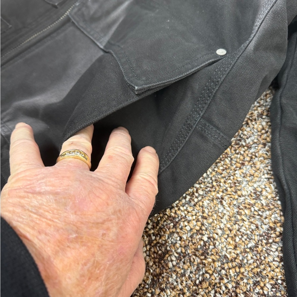 Snap-On Black Canvas Workwear Bomber with Red Lettering - Picture 8 of 16